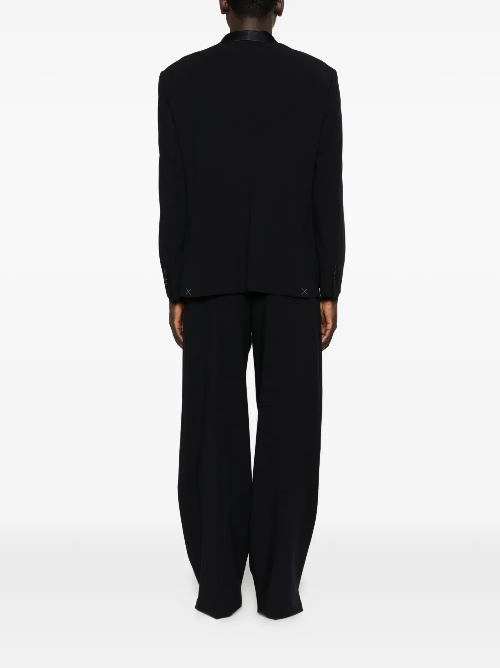 Giorgio Armani Pak met sjaalkraag Blauw