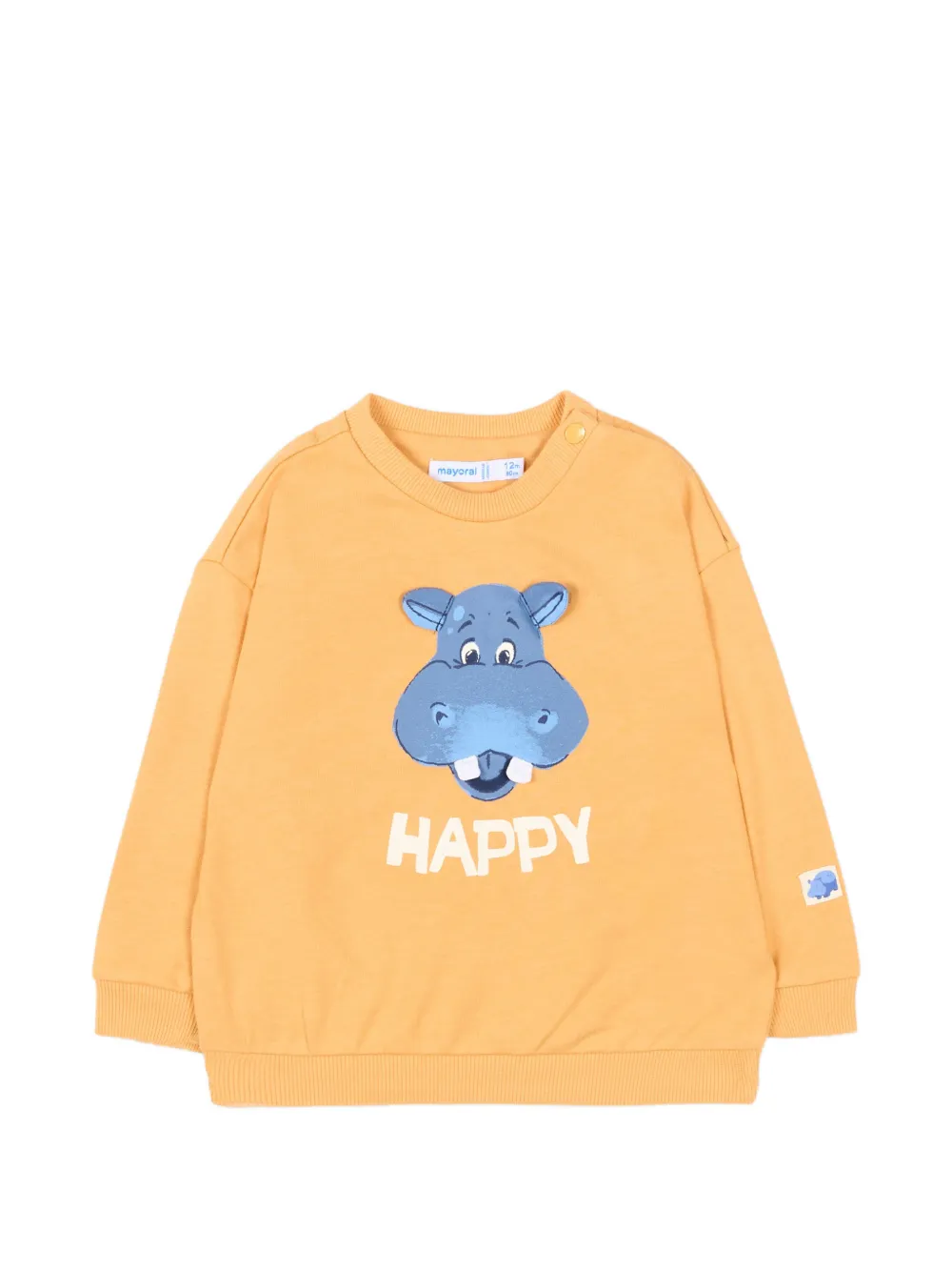 Mayoral Sweater met nijlpaard-print Geel