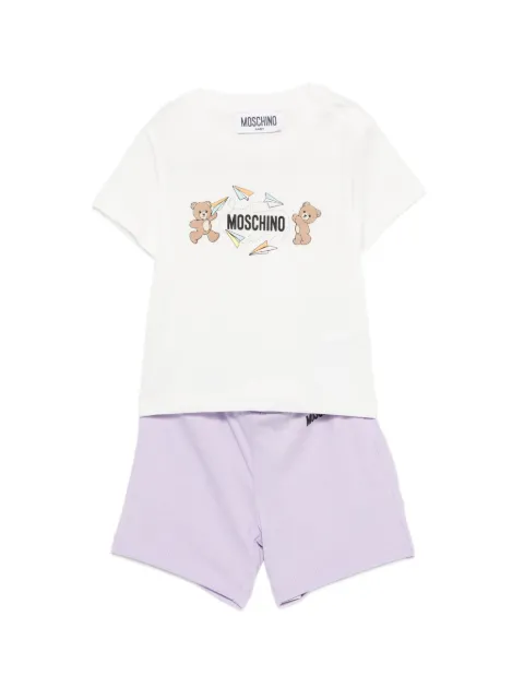 Moschino Kids bear-print shors set (set of two)