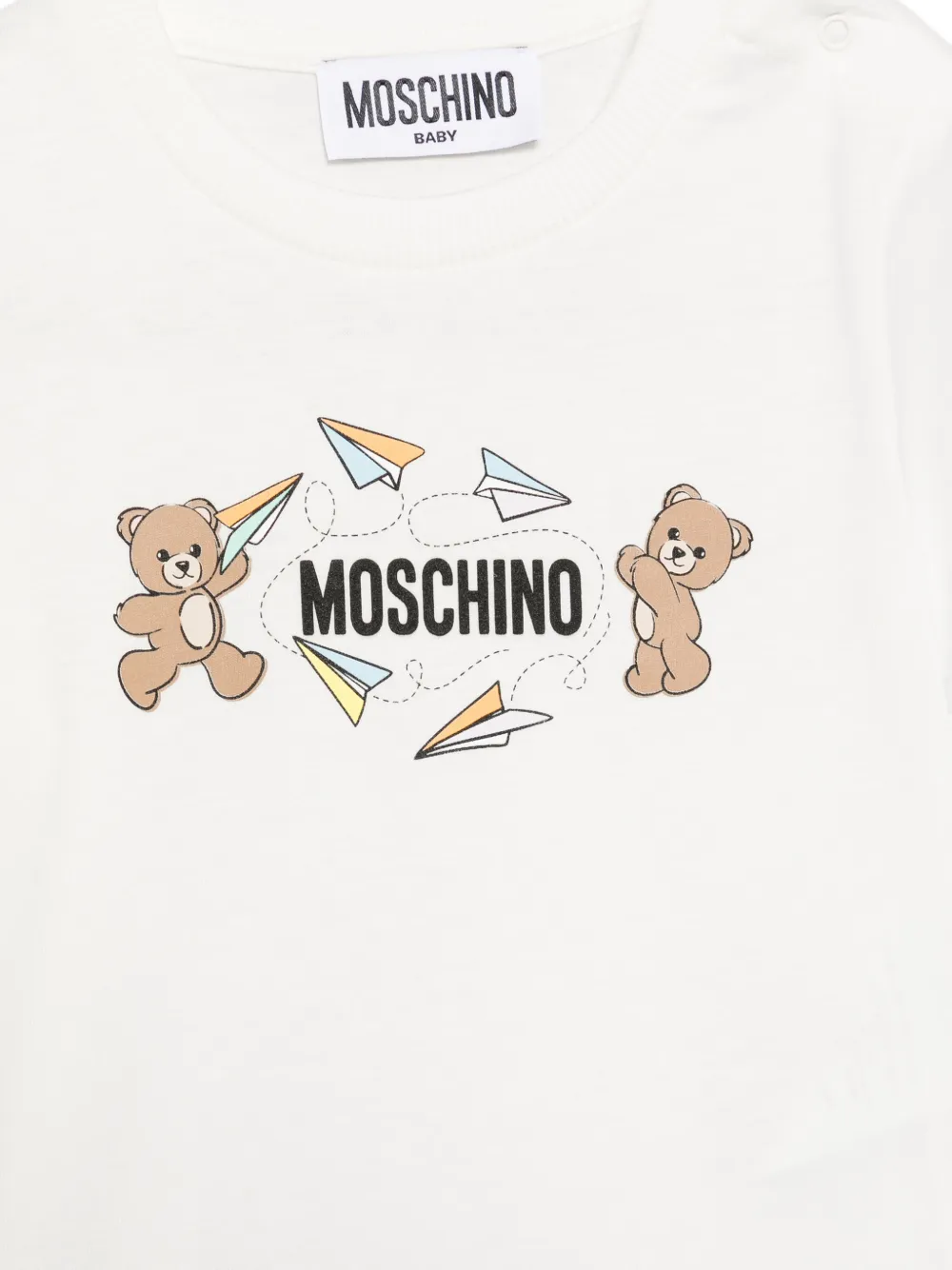 Moschino Kids Twee paar shorts met beerprint Wit