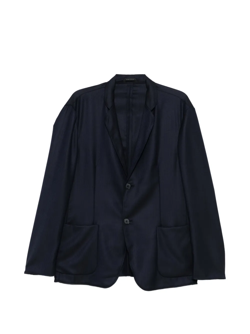 Giorgio Armani Blazer due bottoni a spina di pesce - Blu