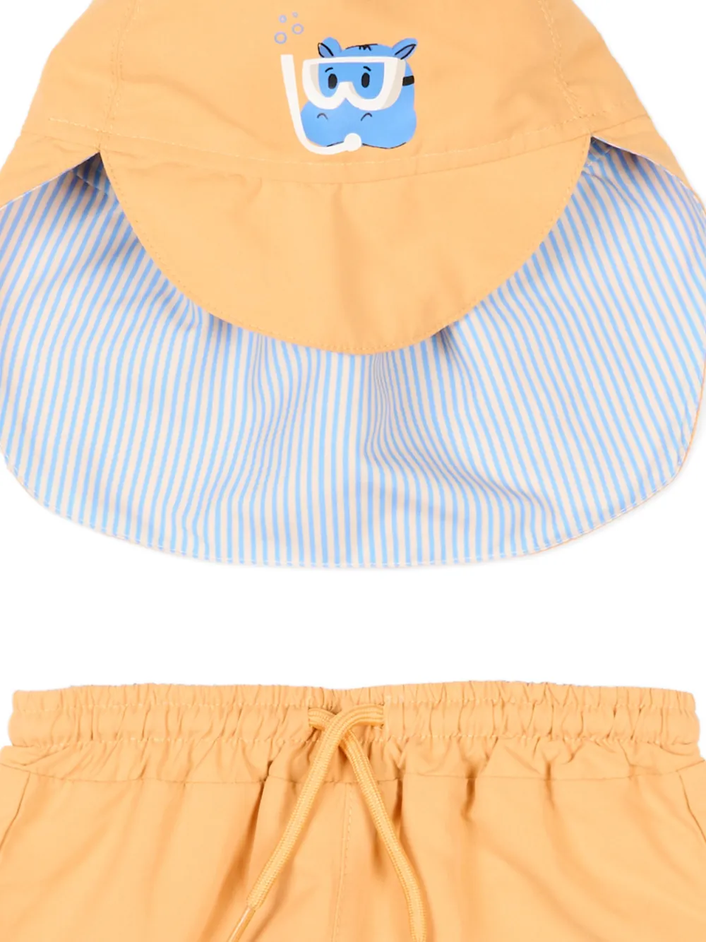 Hippo-Print Swim Shorts Set (Set Of Two)