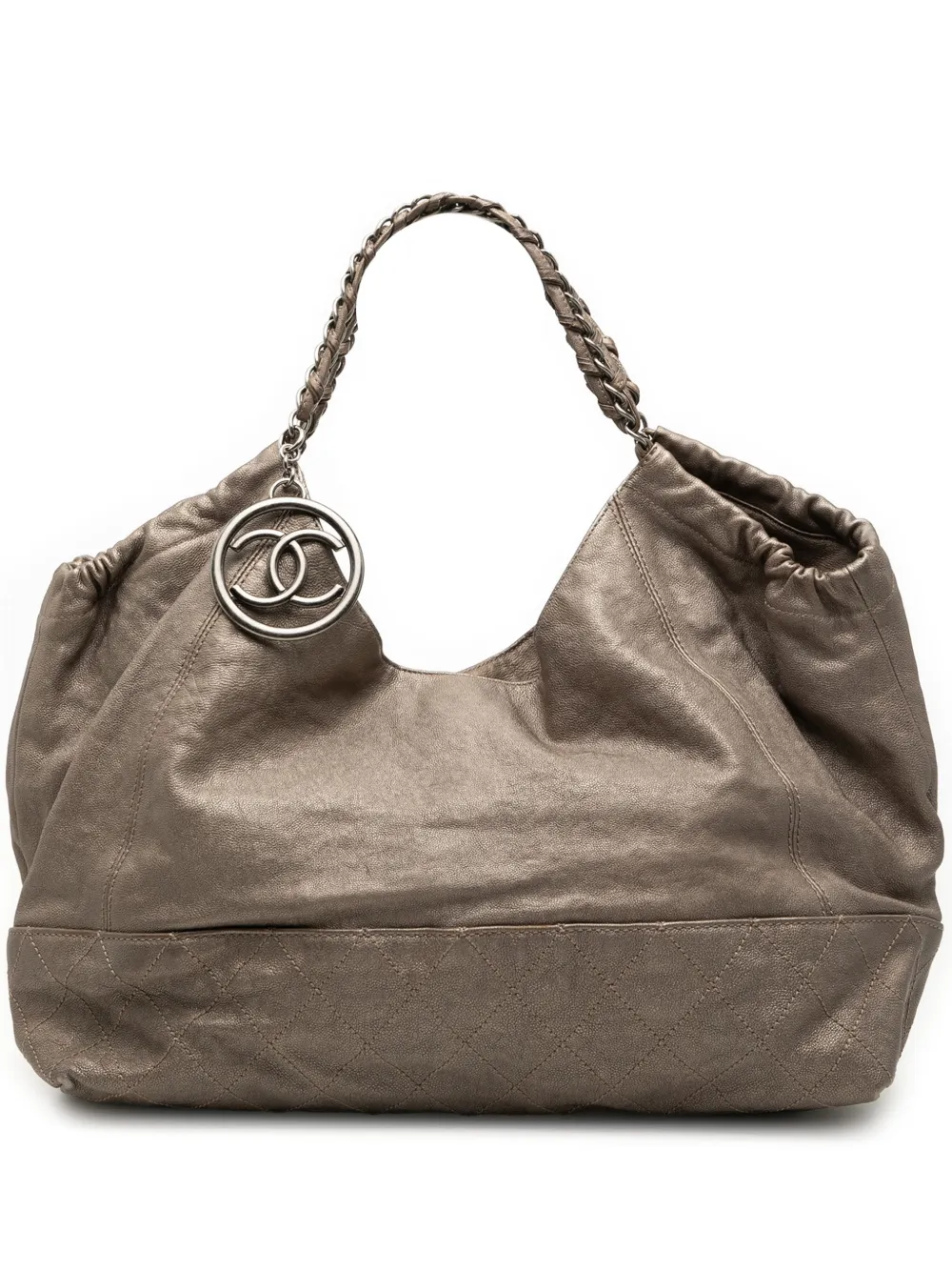 CHANEL Pre-Owned 2006-2008 Baby Metallic Calfskin Coco Cabas tote bag - Marrone