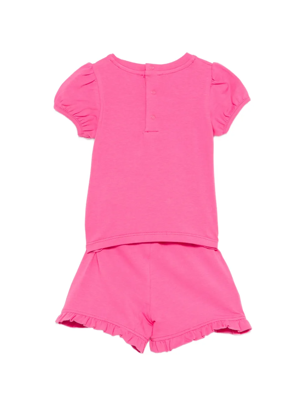 Moschino Kids Twee paar shorts met teddybeerprint Roze