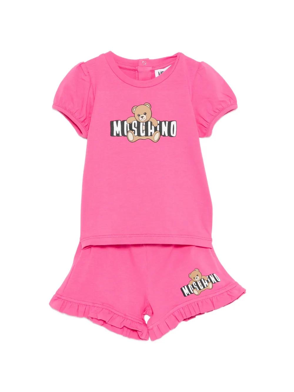 Moschino Kids teddy-print shorts set (set of two) - Rosa