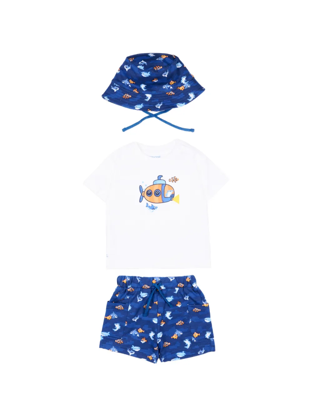 Mayoral printed shorts set (set of three) - Blu