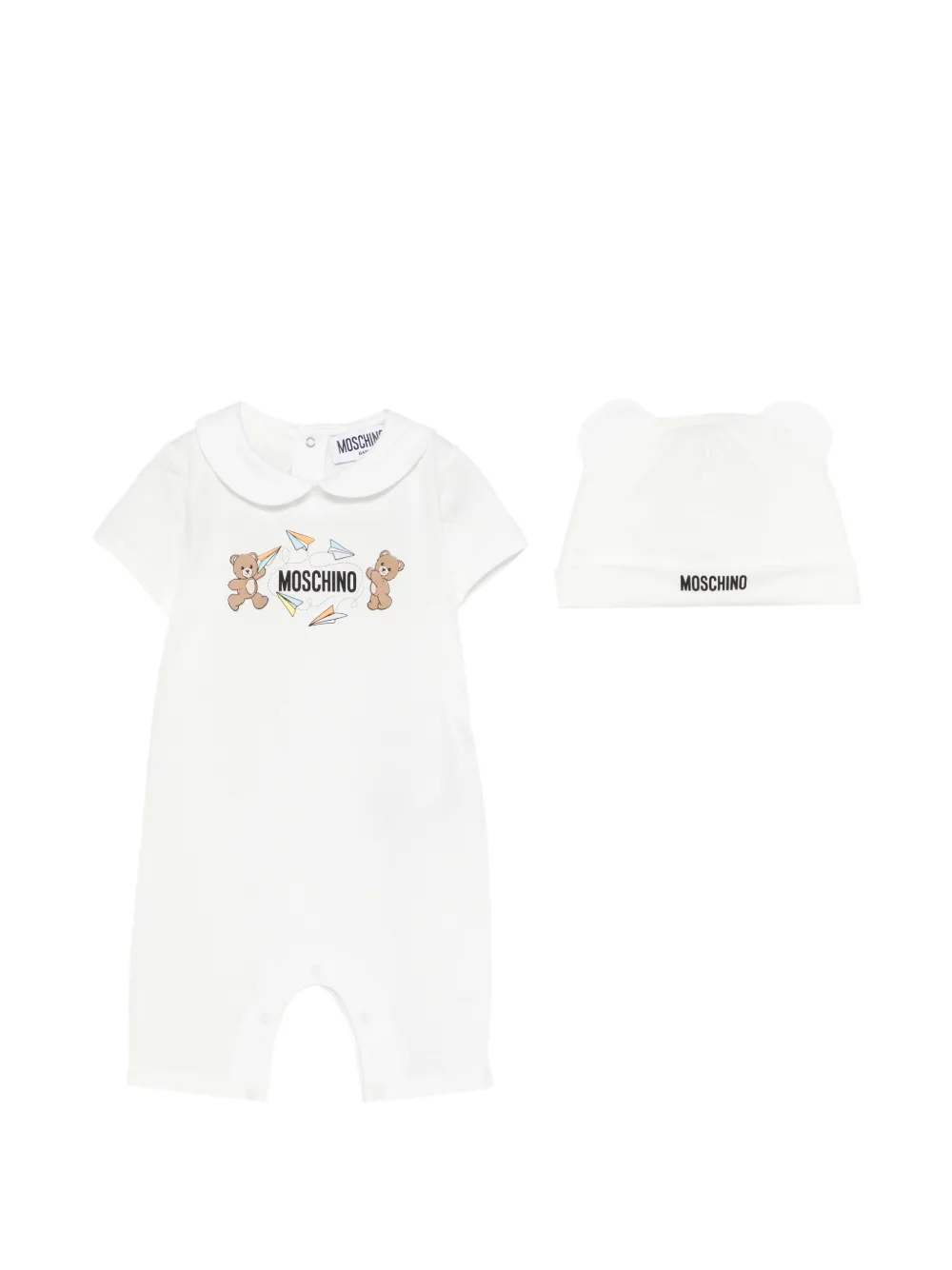 Moschino Kids bear-print babygrow (set of two) - Weiß