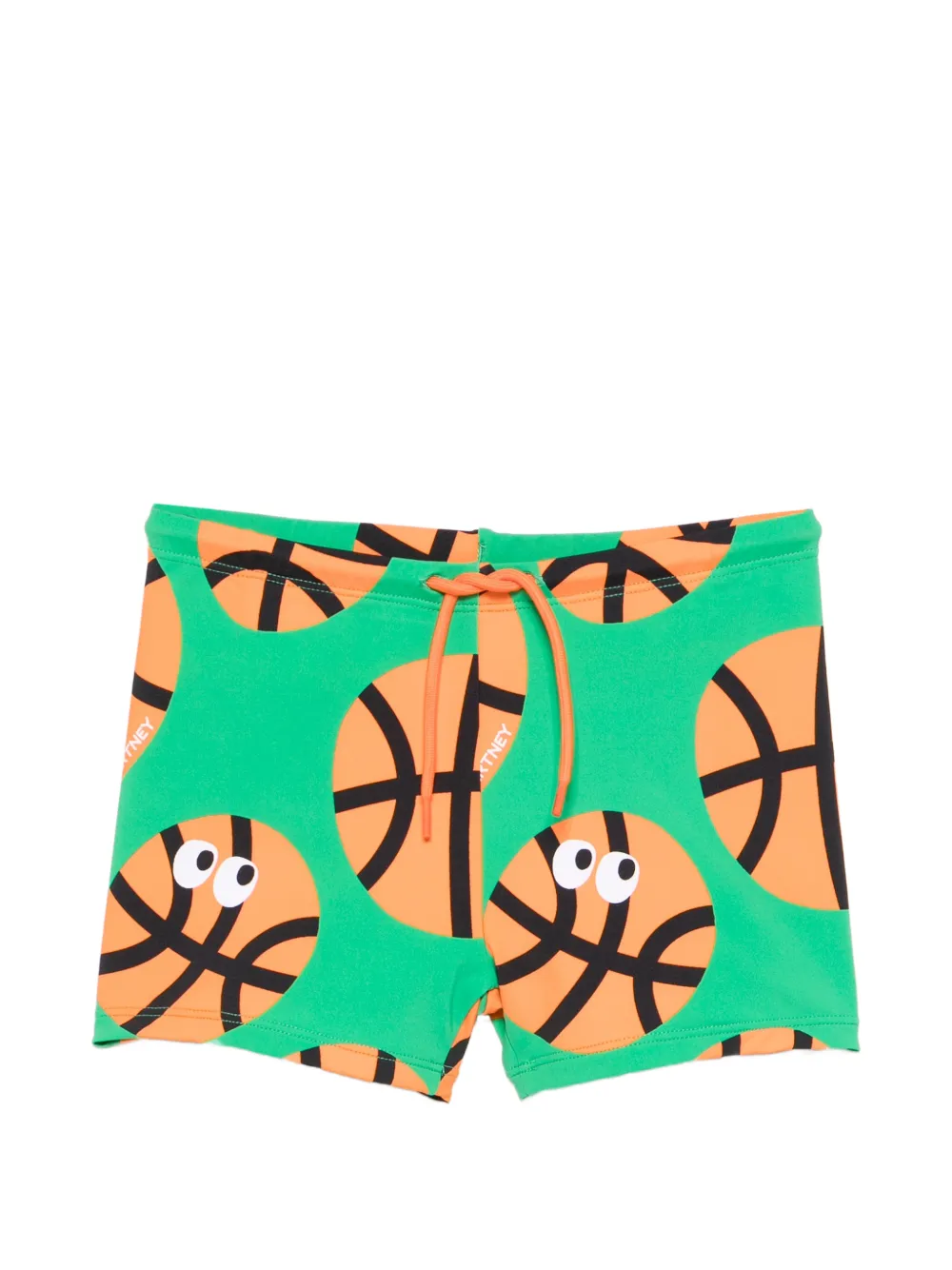 Stella McCartney Kids drawstring-fastening swim shorts - Verde