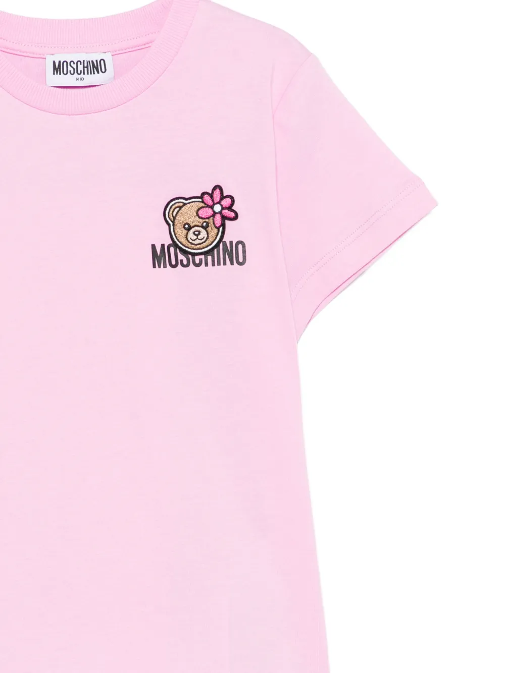 Moschino Kids T-shirt met beerpatch Roze