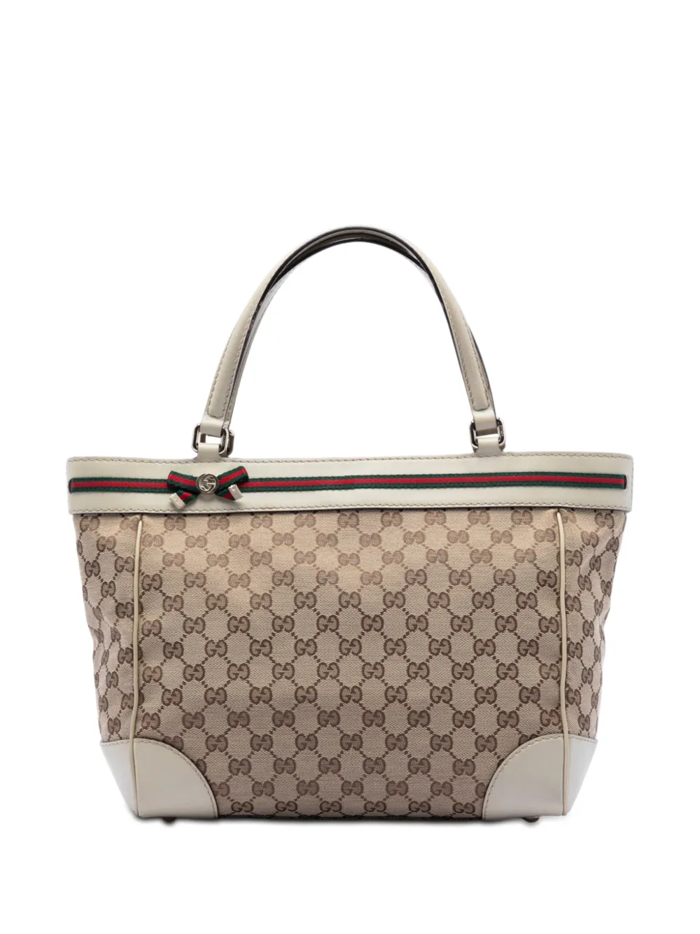 Gucci Pre-Owned 2016-2026 GG Canvas Web Mayfair tote bag - Marrone