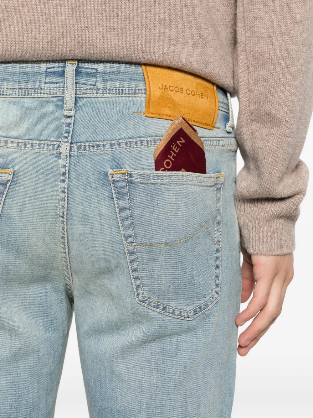 Jacob Cohën Scott jeans met knopen Blauw