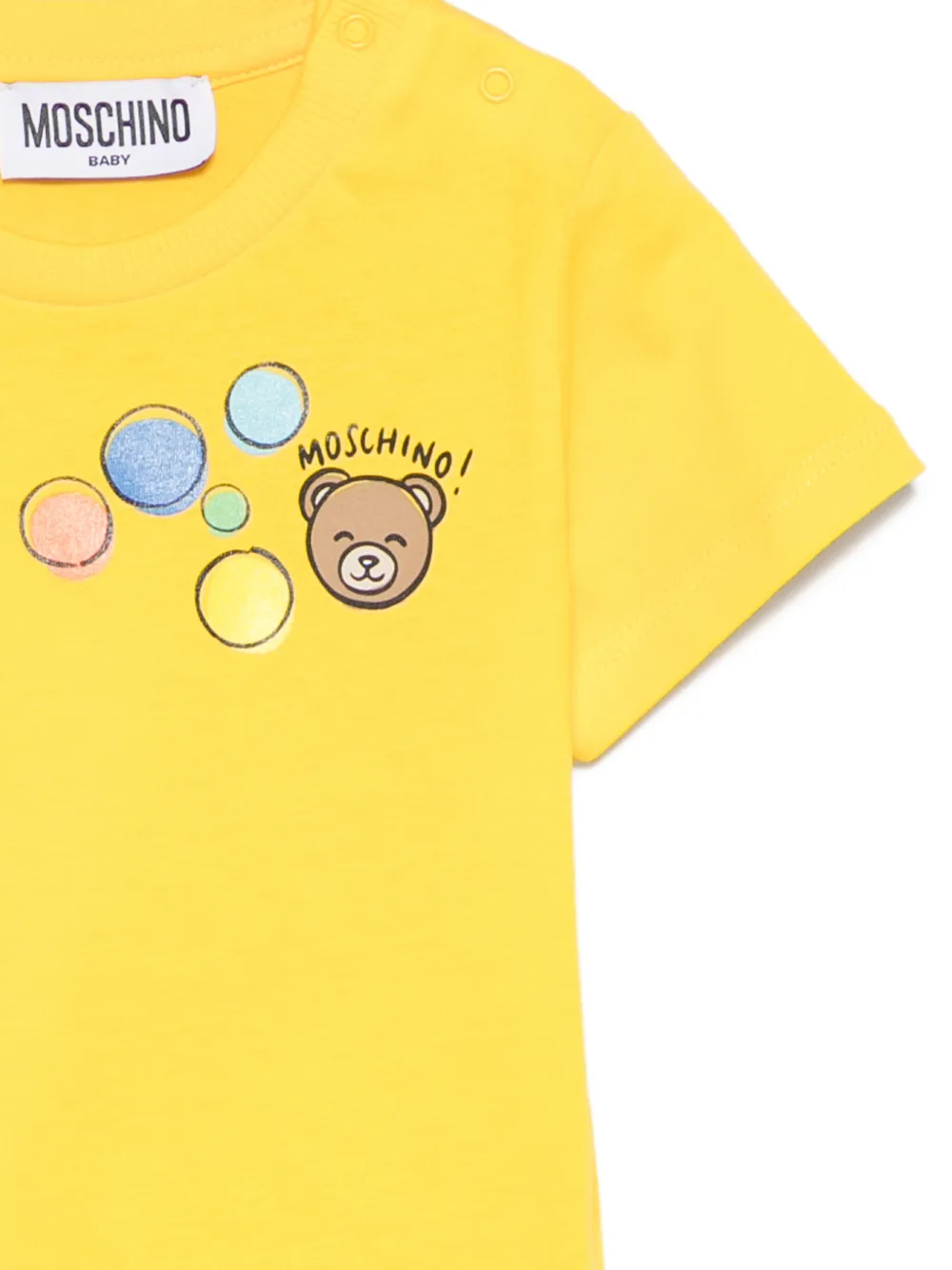 Moschino Kids T-shirt met teddybeerprint Geel