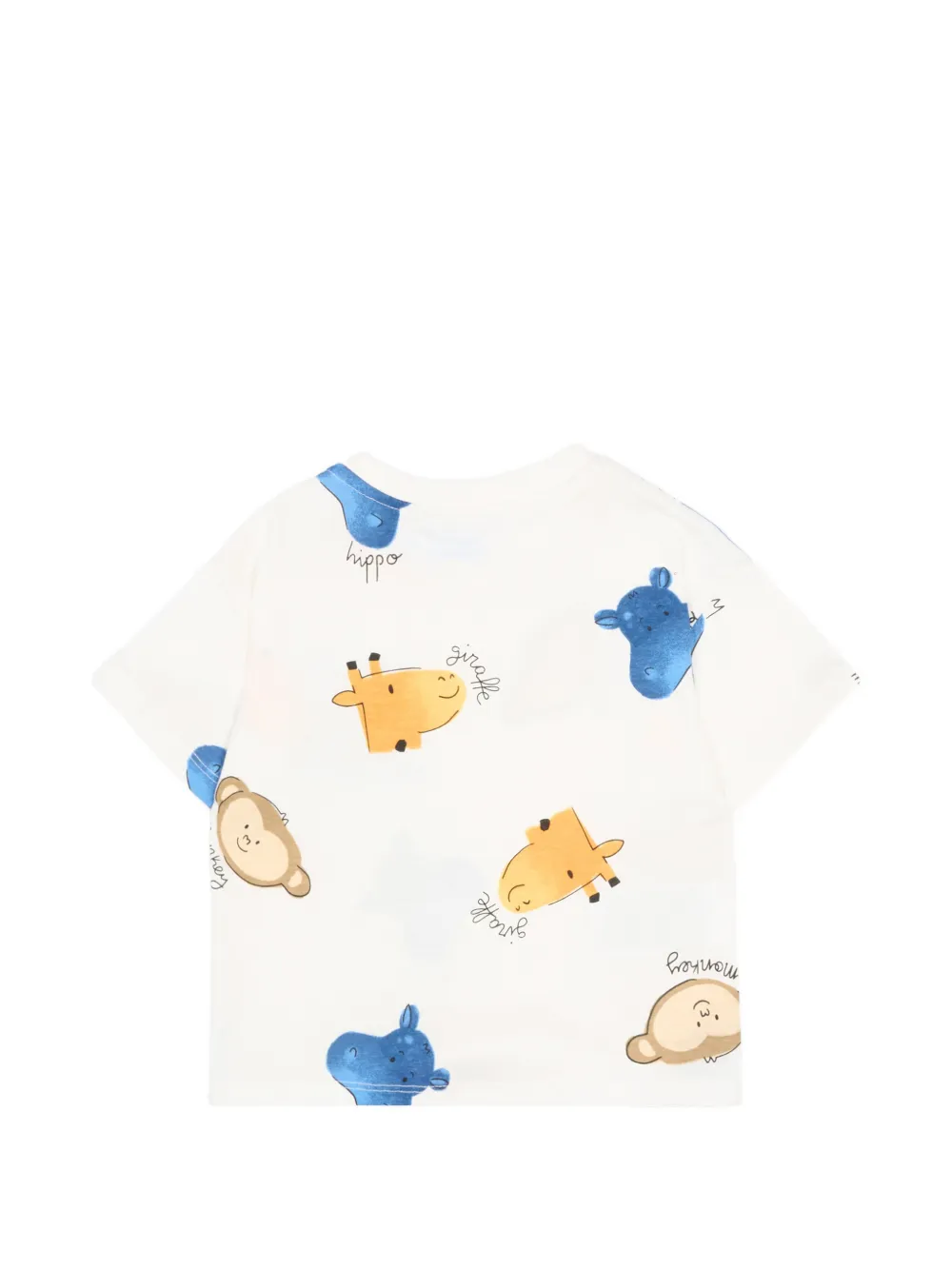 Mayoral T-shirt met borstzak en dierenprint Beige