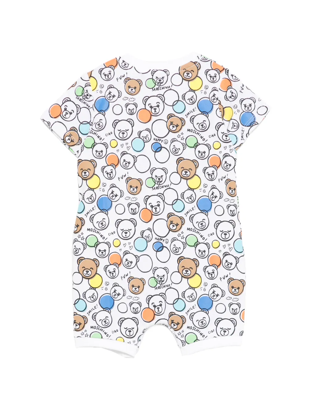 Moschino Kids Romper met print Wit