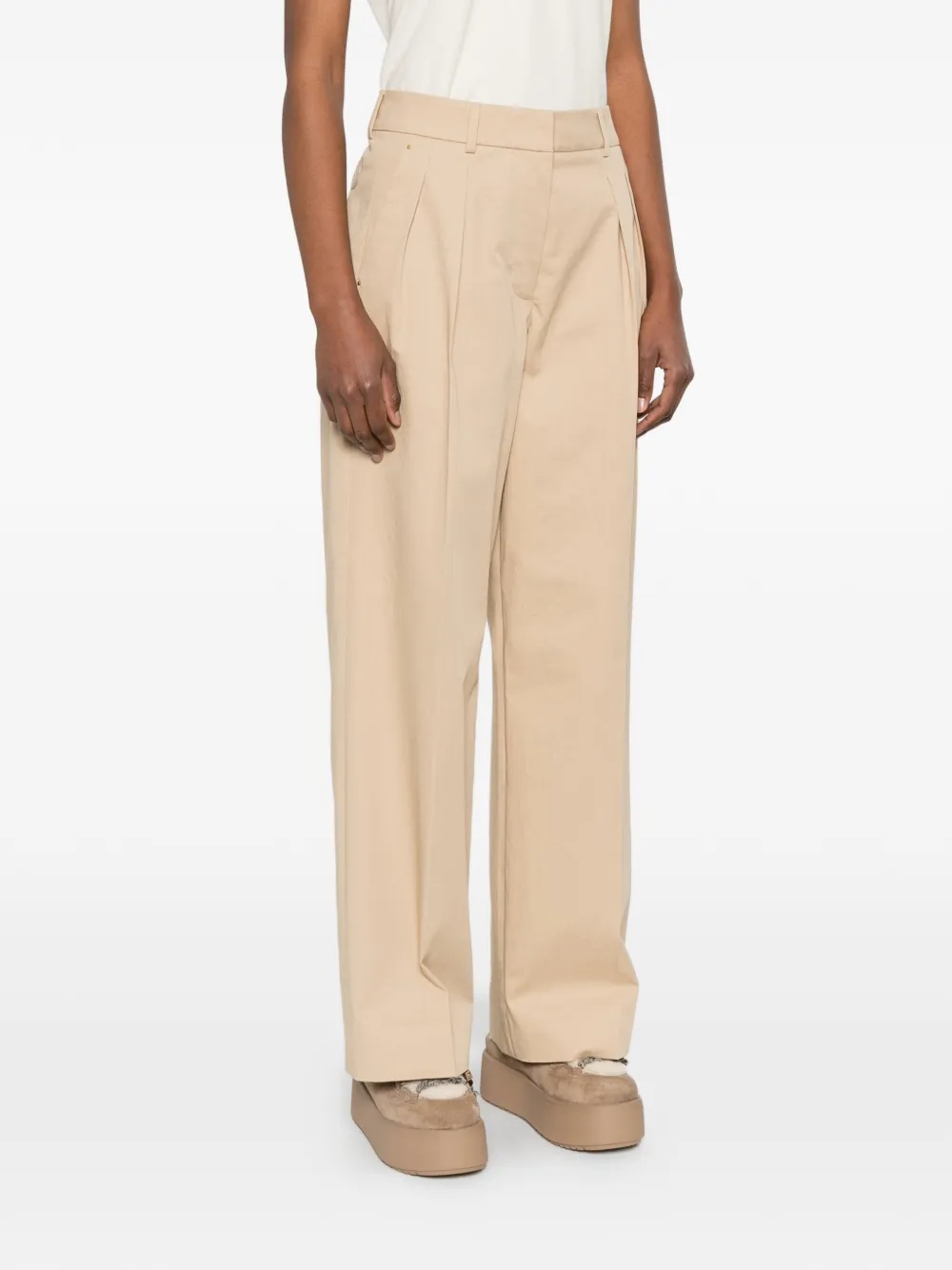  Moncler Pleated Trousers - Neutrals 