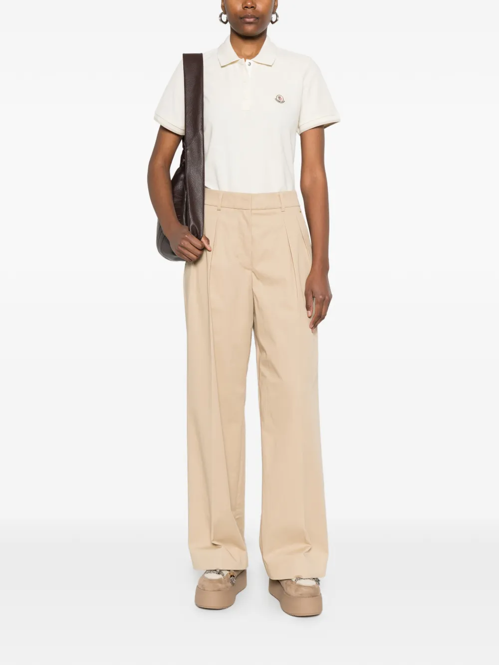  Moncler Pleated Trousers - Neutrals 