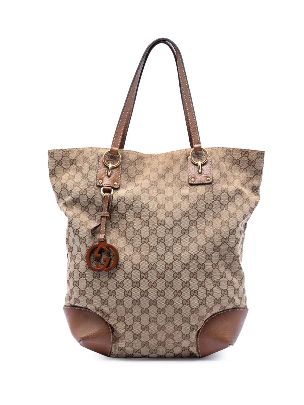 Gucci Pre-Owned 2000-2015 Large GG Canvas GG Charm tote bag - Marrone