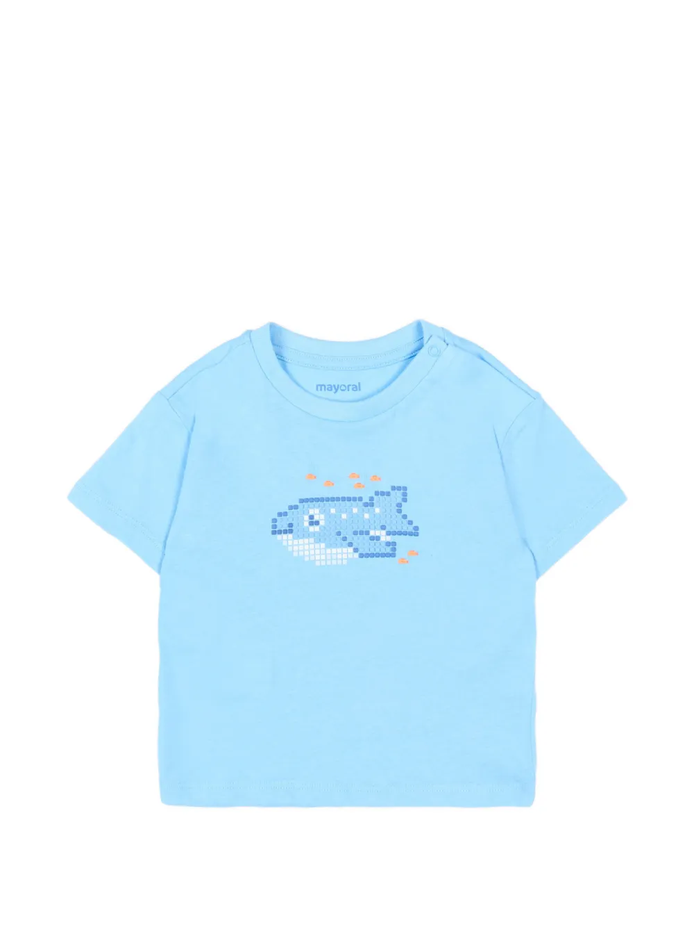 Mayoral Twee T-shirts met vissenprint Blauw