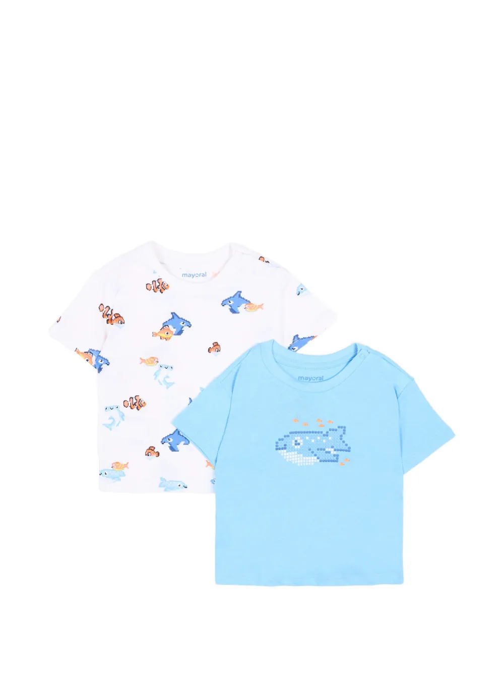 Mayoral fish-print T-shirt (set of two) - Blu