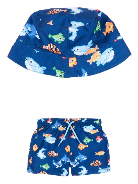 Mayoral fish-print swim shorts set (set of two)