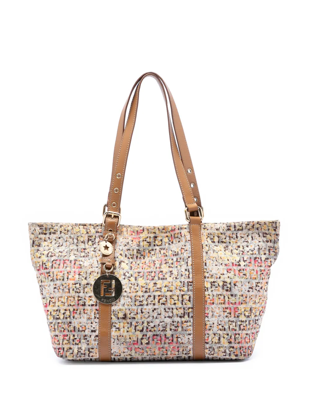 Fendi Pre-Owned 2010-2026 Zucchino Canvas Floral Superstar tote bag - Rosa