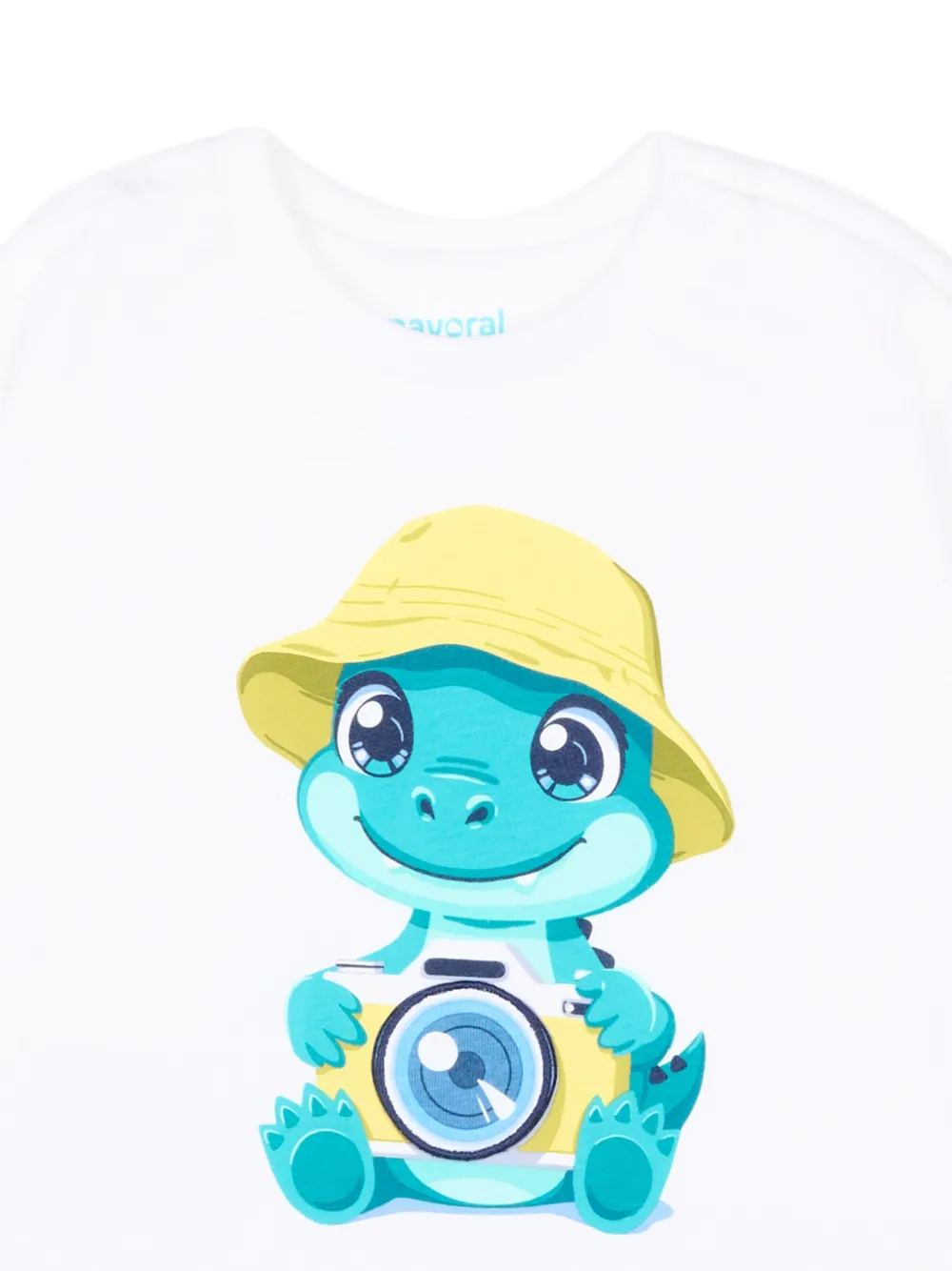 Mayoral T-shirt met grafische print en korte mouwen Wit