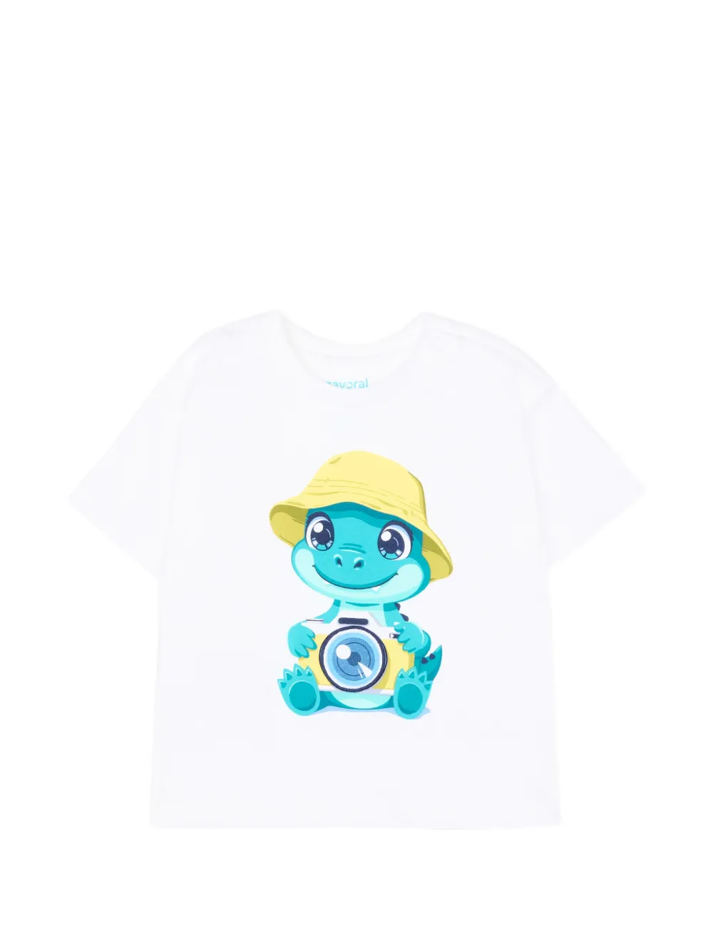 Mayoral T-shirt met grafische print en korte mouwen Wit
