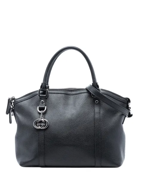 Gucci Pre-Owned 2016-2026 레더 GG 참 돔 사첼 백