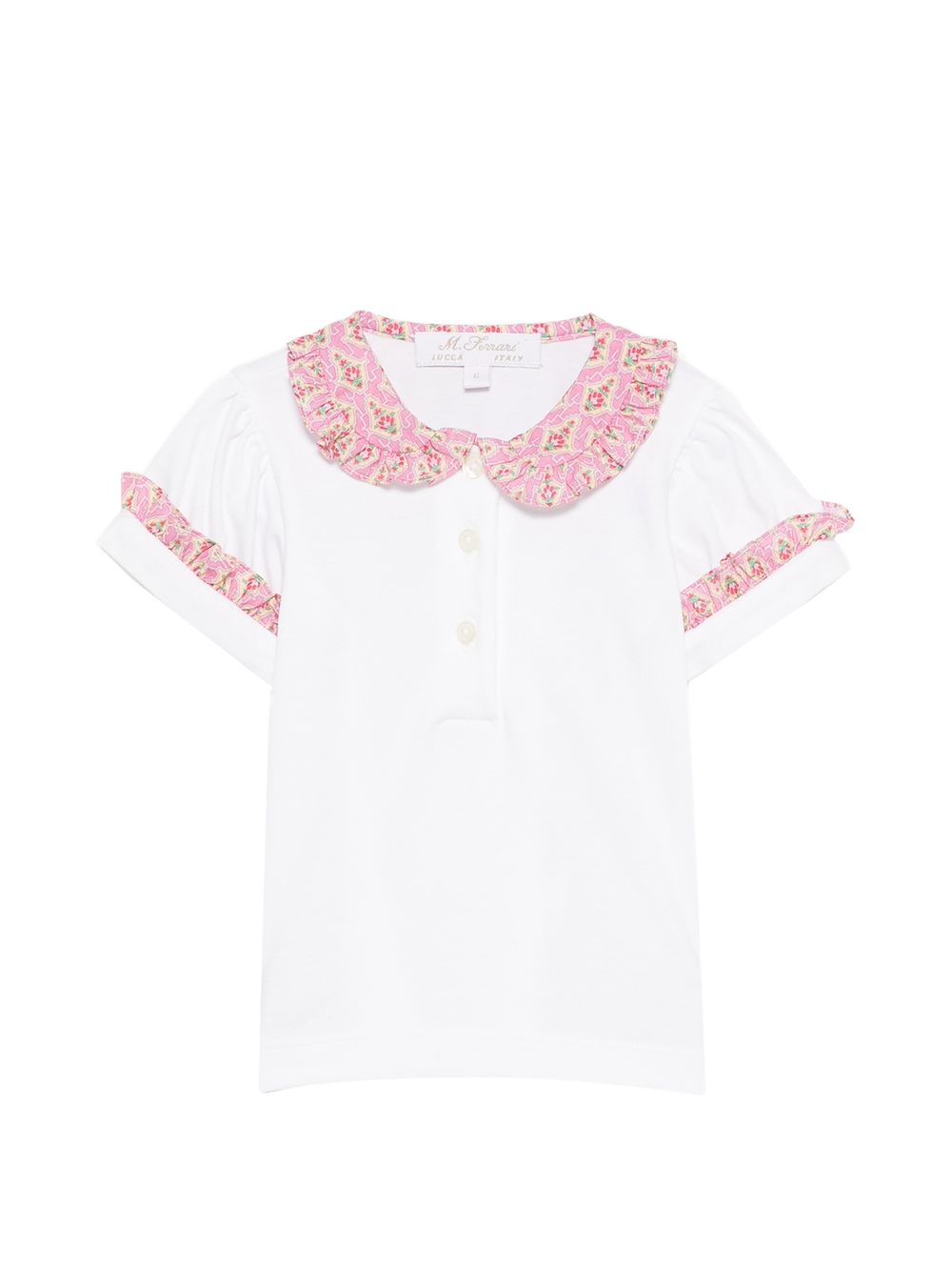 Mariella Ferrari floral-print ruffled-detail top - Bianco