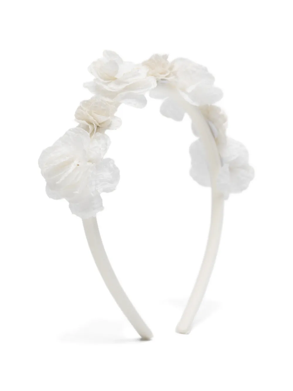 Mariella Ferrari floral-appliqué headband - Bianco