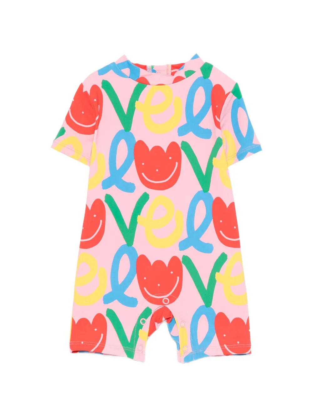 Stella McCartney Kids short-sleeves swimsuit - Rosa