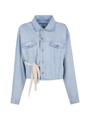 Miu Miu クロップド デニムジャケット | グレー | FARFETCH JP