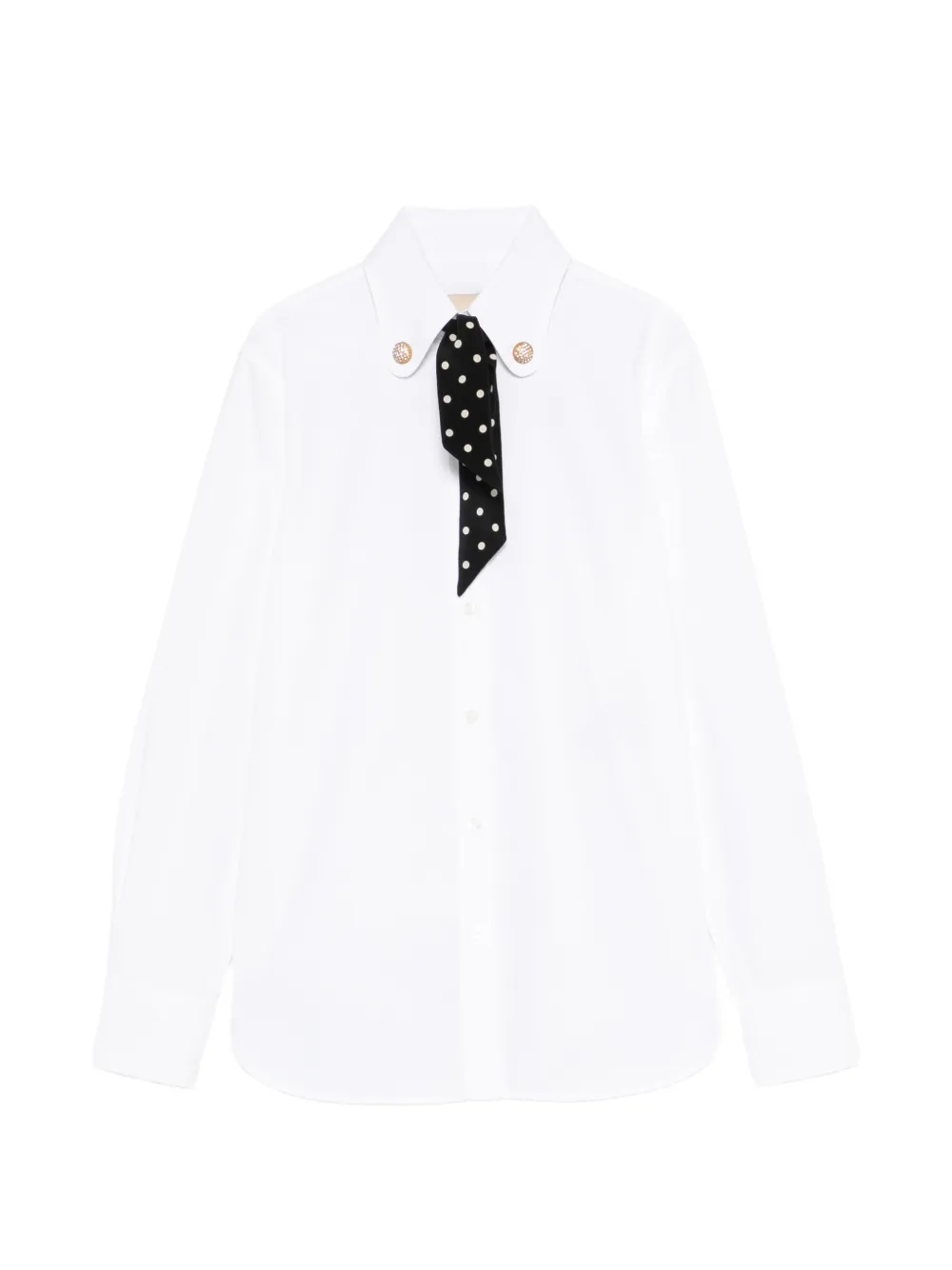 Valentino Garavani polka dot detail shirt - Bianco