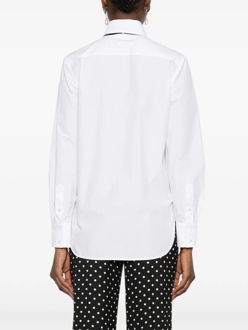 polka dot detail shirt