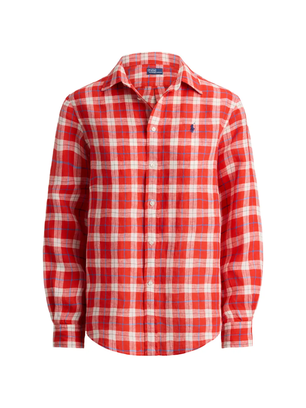 Polo Ralph Lauren check-print logo-embroidered shirt - Rot