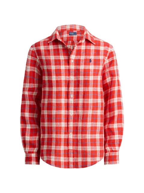Polo Ralph Lauren check-print logo-embroidered shirt