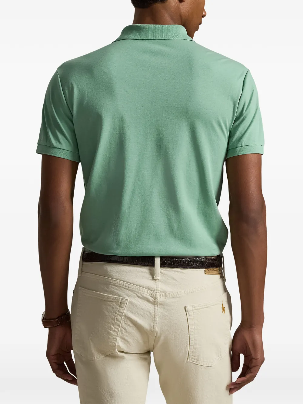 Polo Ralph Lauren Button Polo Shirt in Green, view 4