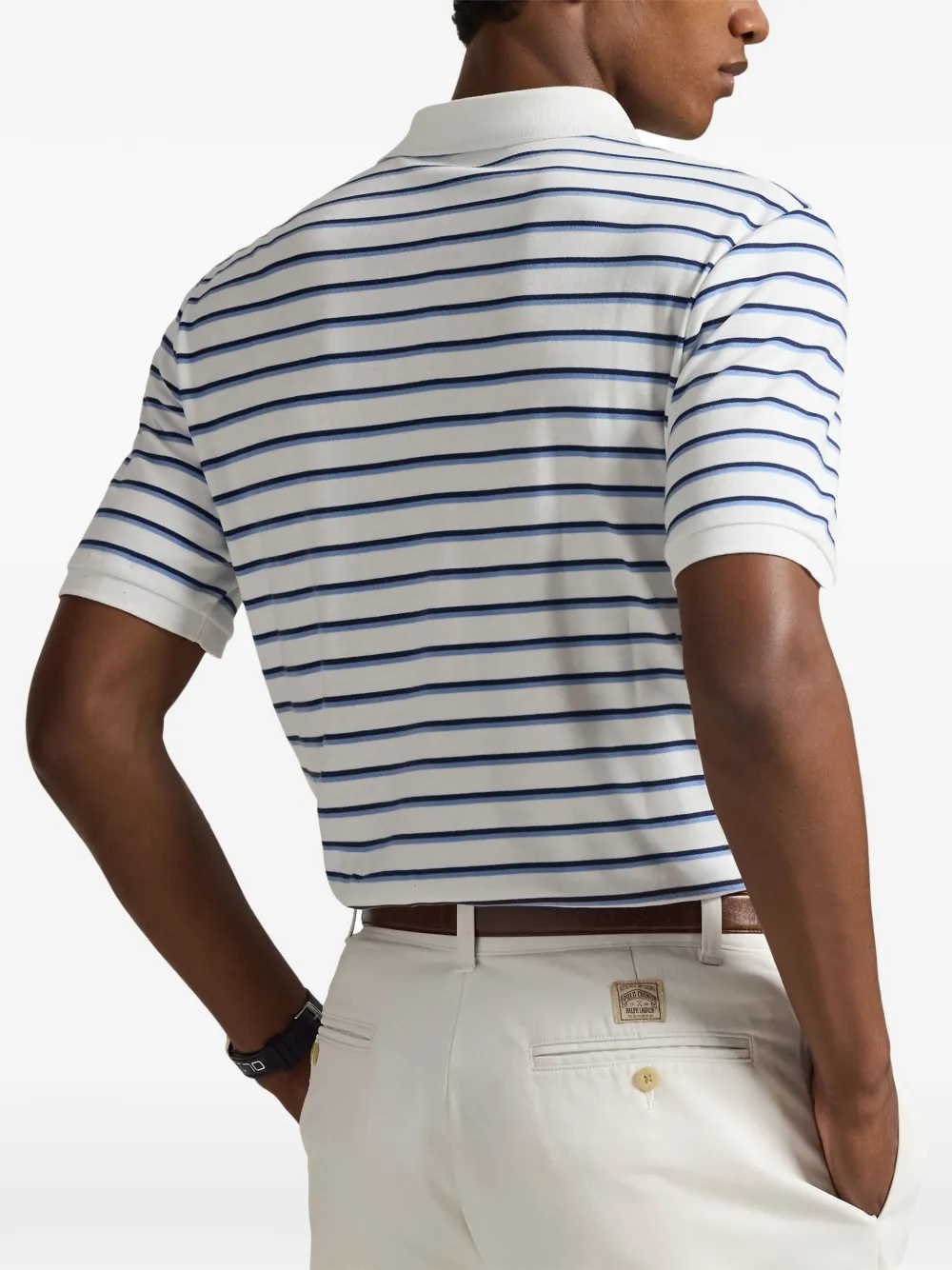 Polo Ralph Lauren Poloshirt met gestreept logo Wit