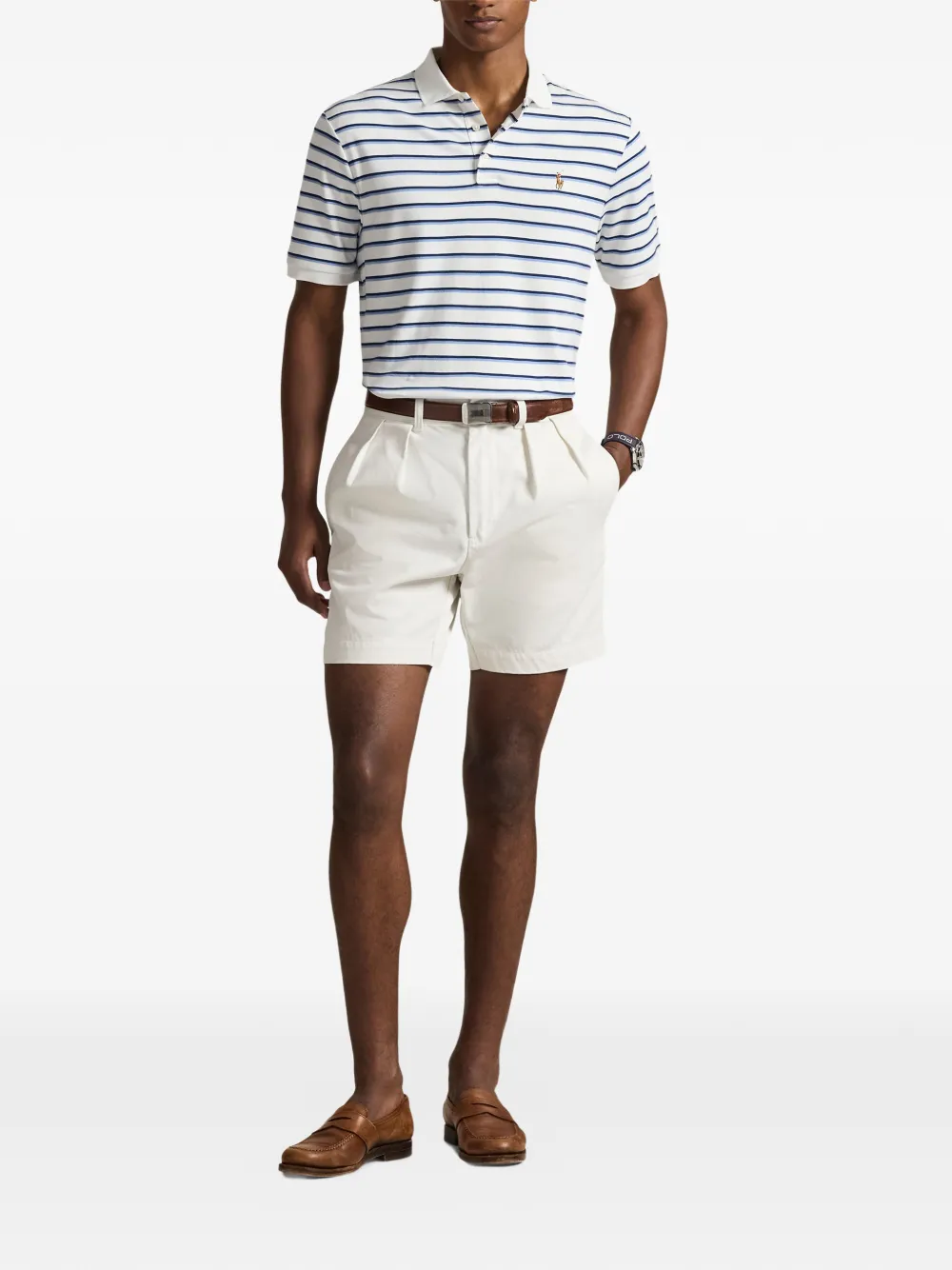 Polo Ralph Lauren Poloshirt met gestreept logo Wit