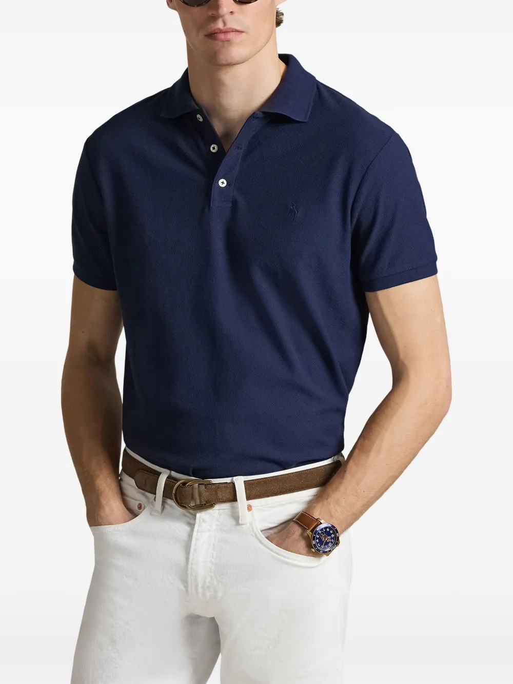 Polo Ralph Lauren Poloshirt met knopen Blauw