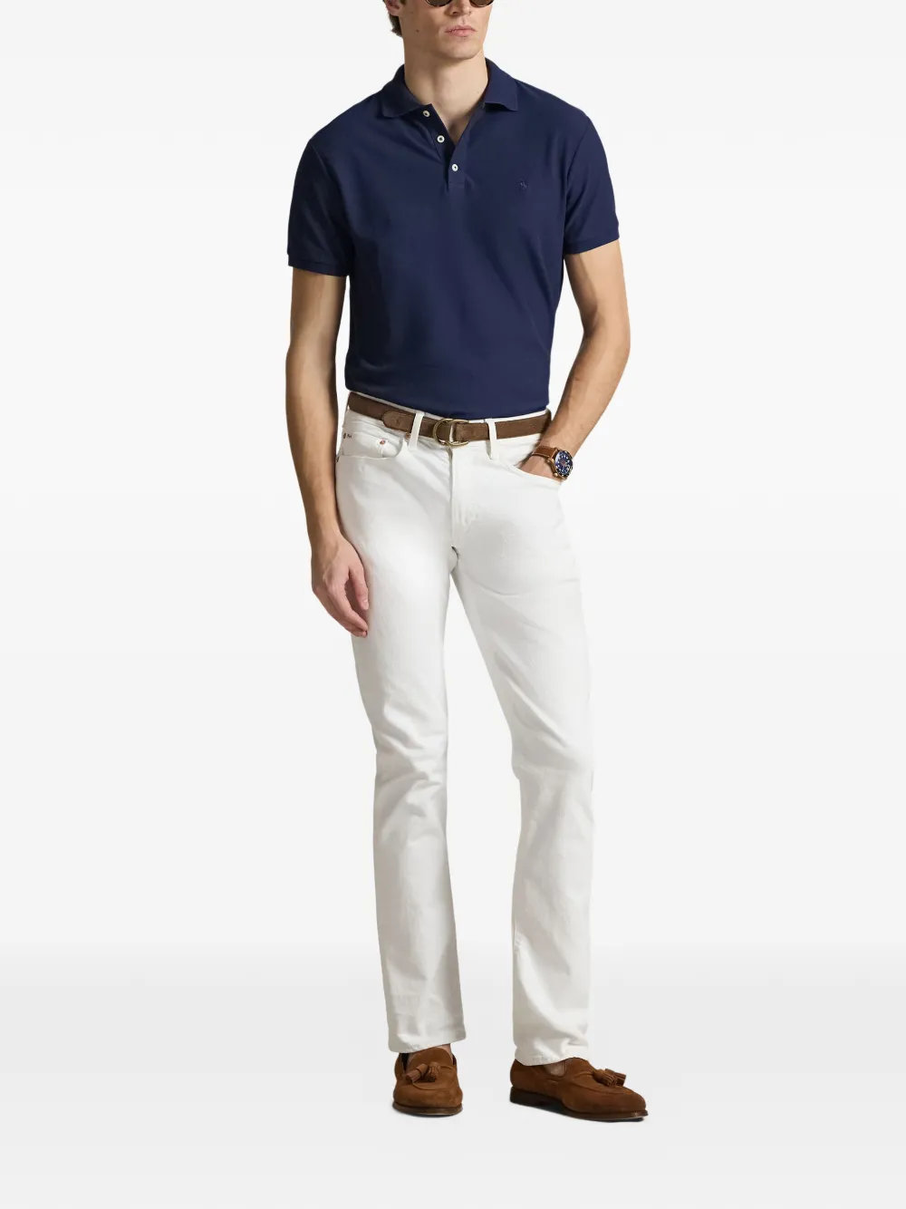 Polo Ralph Lauren Poloshirt met knopen Blauw