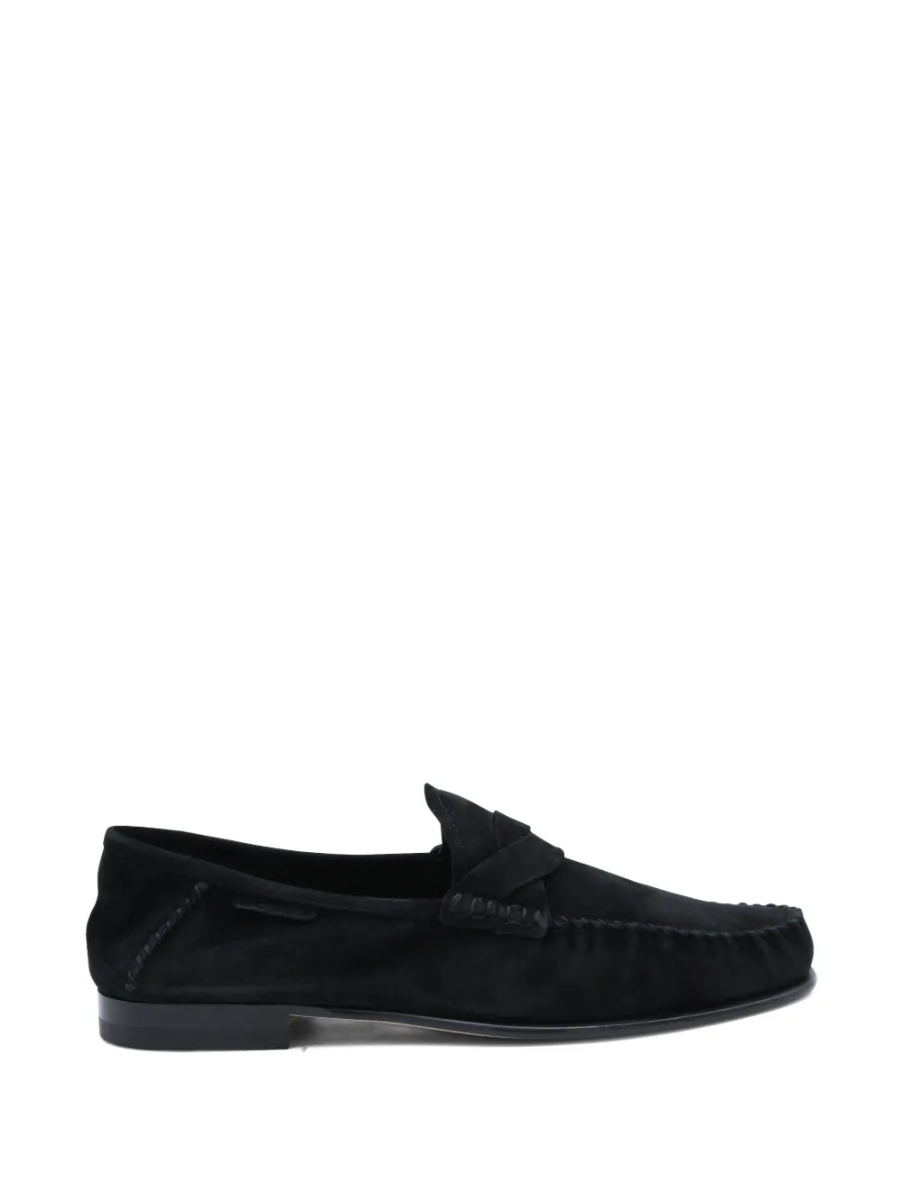 TOM FORD braided-strap suede loafers - Nero