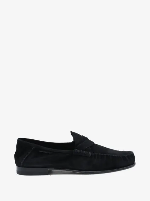 TOM FORD braided-strap suede loafers