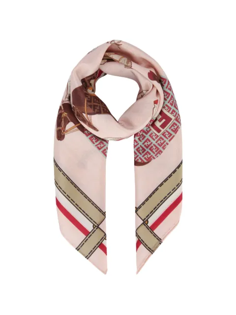 Fendi Kids horse-pattern scarf