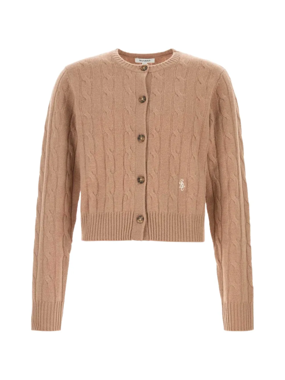 Sporty & Rich cable-knit cardigan - Toni neutri