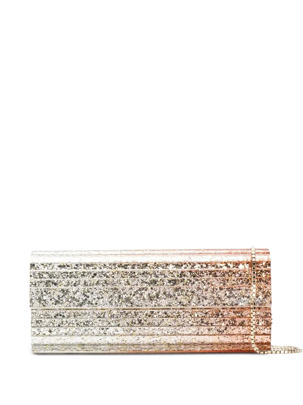 Jimmy Choo Sweetie Glitter clutch bag - Argento