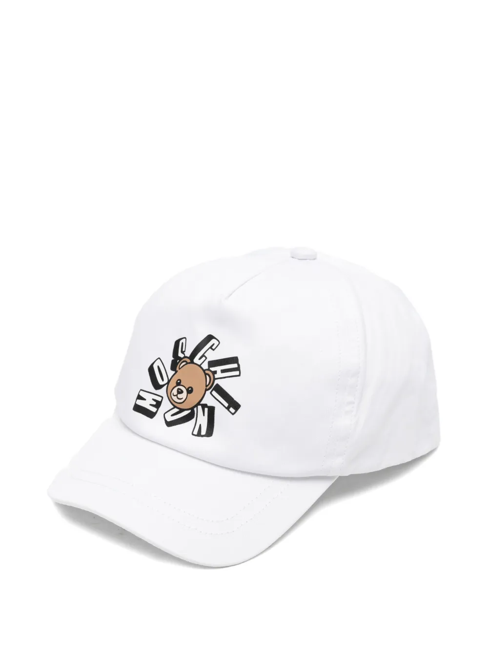 Moschino Kids teddy logo cap - Bianco