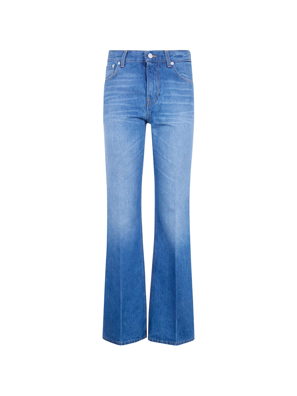 Haikure logo-patch flared jeans - Blu