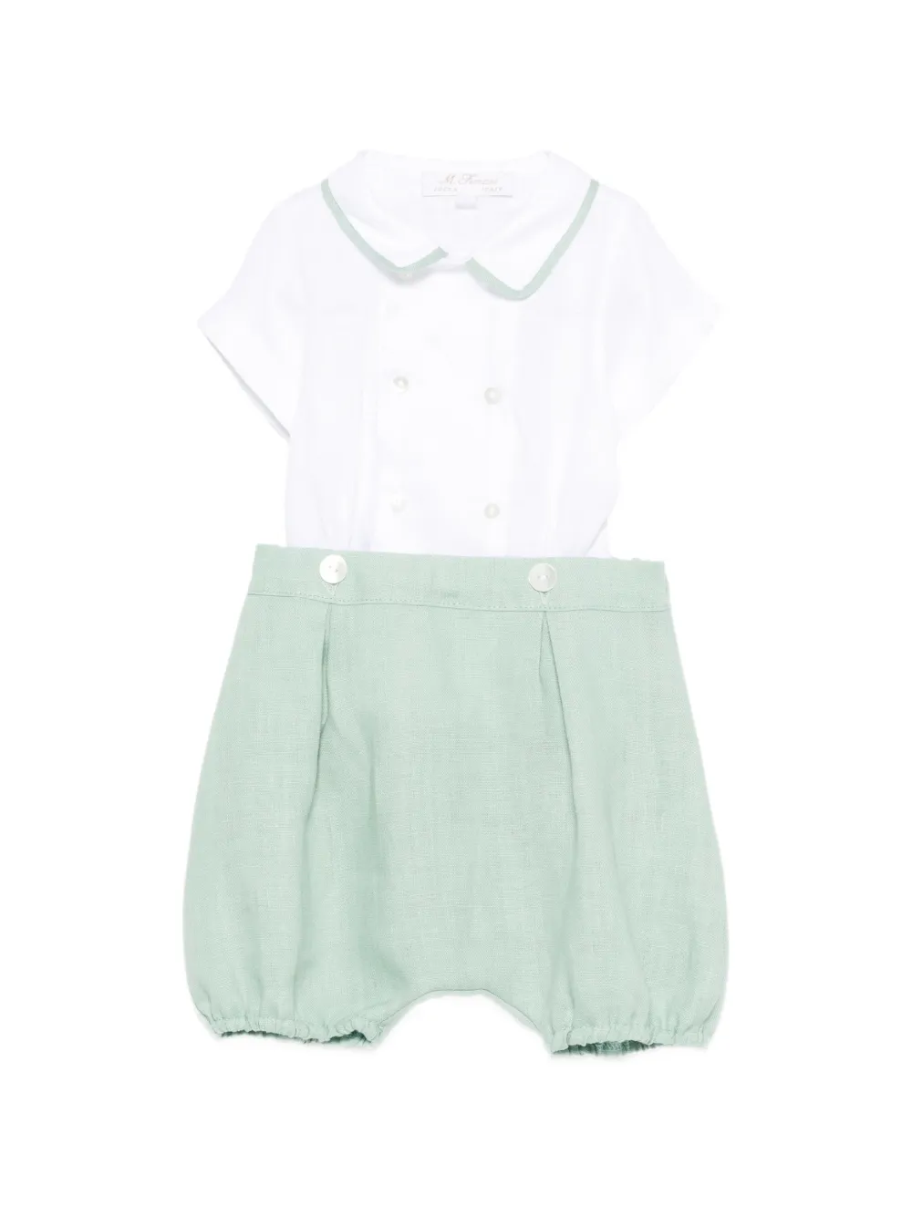 Mariella Ferrari short-sleeves rompers - Verde