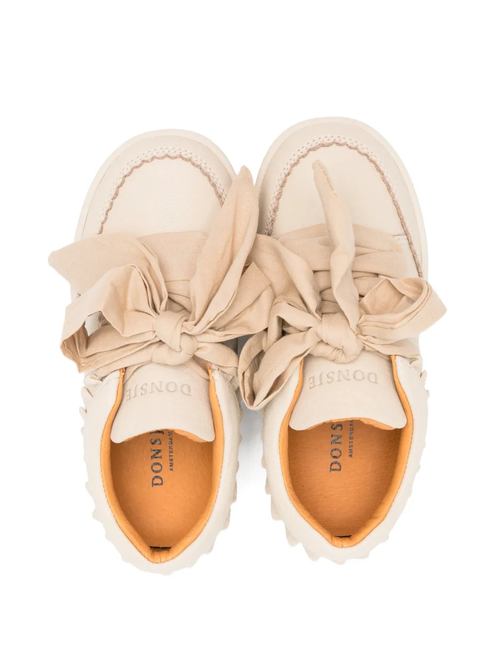Donsje Lexley sneakers met ruches Beige